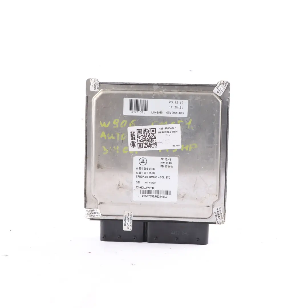 OM651 Moduł Silnika ECU Kit Automat do Mercedes W906 314 CDI o numerze A6519003403 Mercedes W906 314 CDI OM651 Moduł Silnika ECU Kit Automat - SKU A6519003403-1 - Numer Części A6519003403