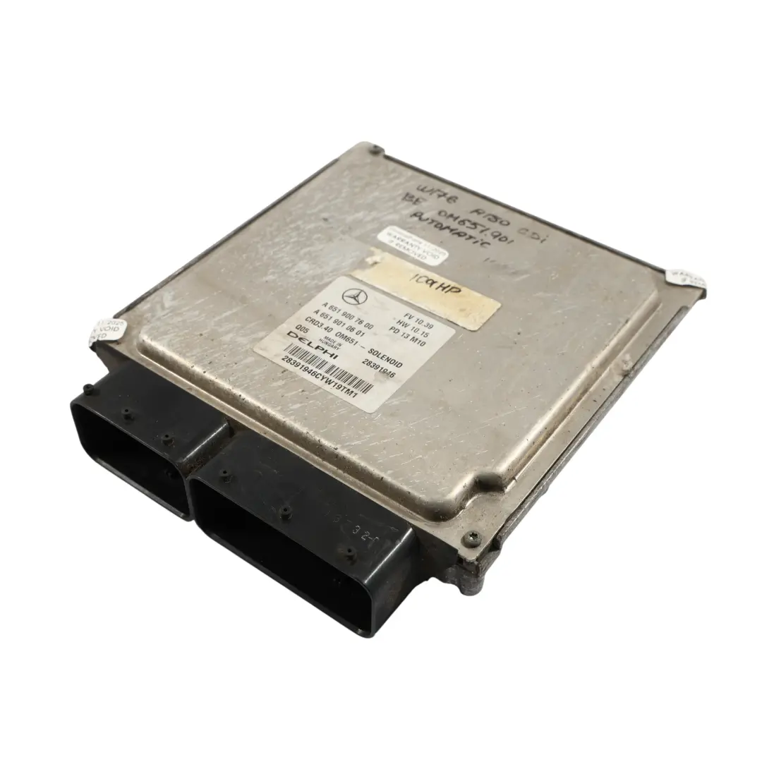 Mercedes W176 A180 CDI OM651.901 109HP Motor Unidad ECU Kit Automát - SKU A6519007600-5 - Número de pieza A6519007600