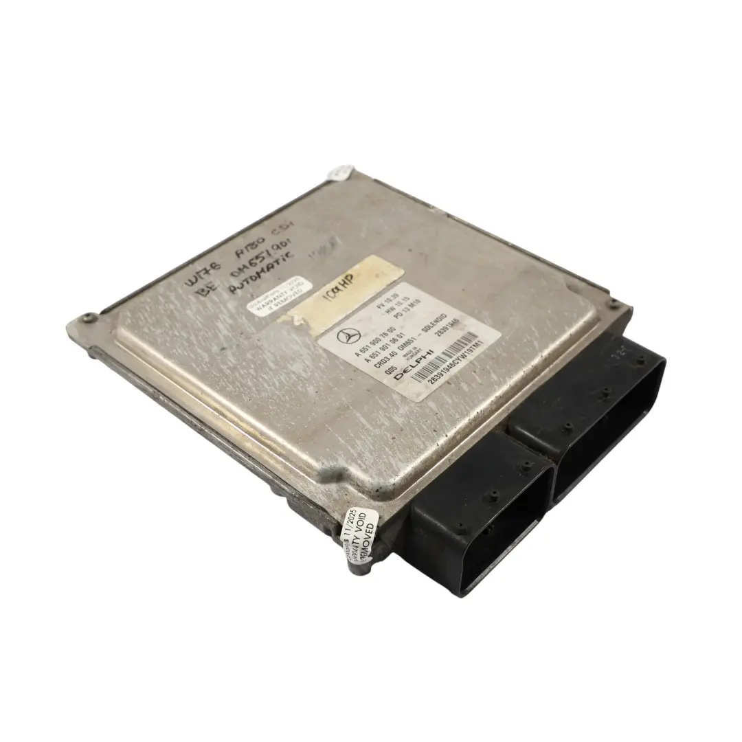 Mercedes W176 A180 CDI OM651.901 109HP Motor Unidad ECU Kit Automát - SKU A6519007600-5 - Número de pieza A6519007600