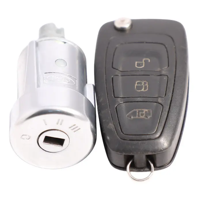 Ford  Custom Ignition Cylinder Lock Barrel Key Fob Remote Set BK2A-3677-AD