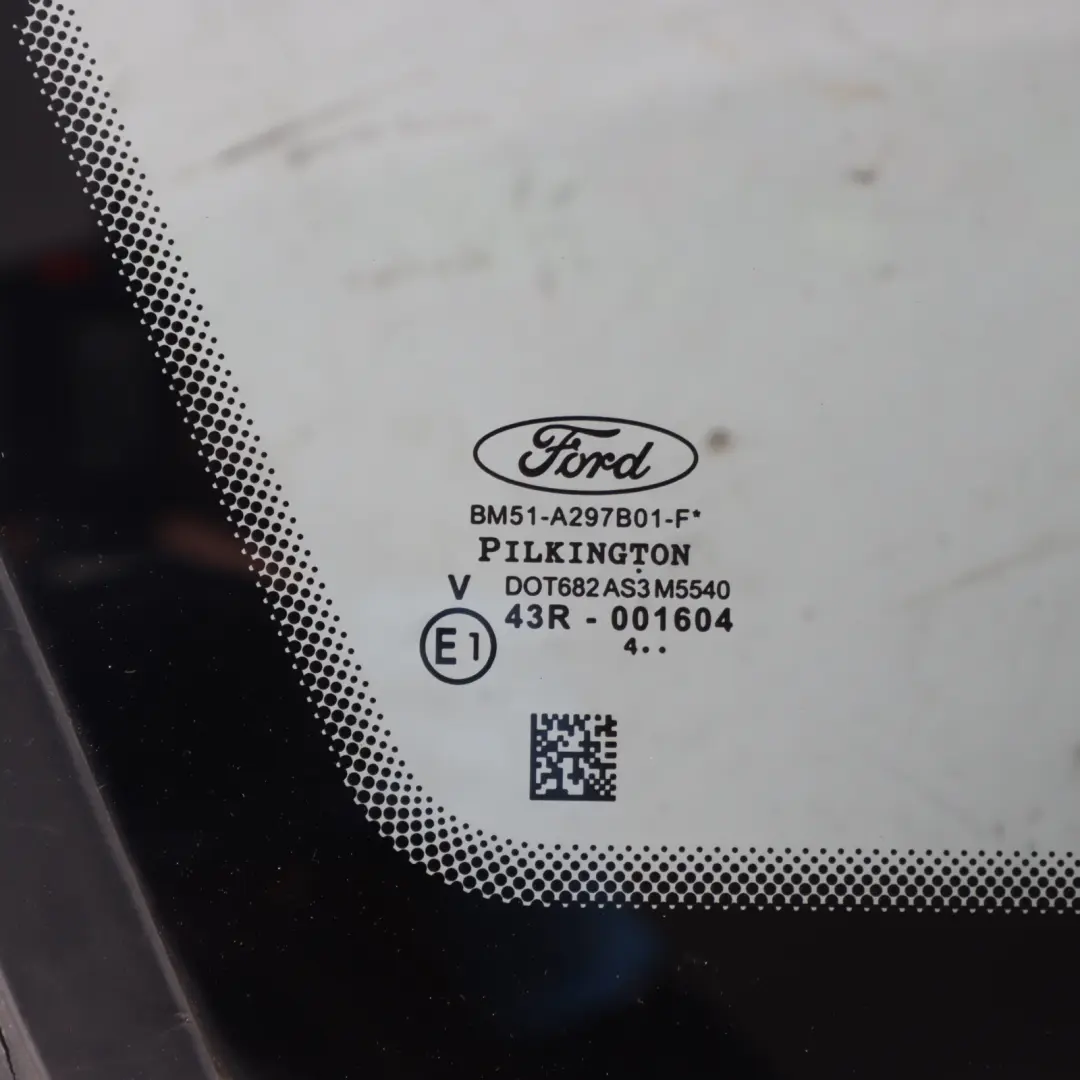 Mk3 Rear Side Quarter Window Glass AS3 Left N/S to Ford Focus with Part number BM51-A297B01-F Ford Focus Mk3 Rear Side Quarter Window Glass AS3 Left N/S - SKU BM51-A297B01-F - Part number BM51-A297B01-F