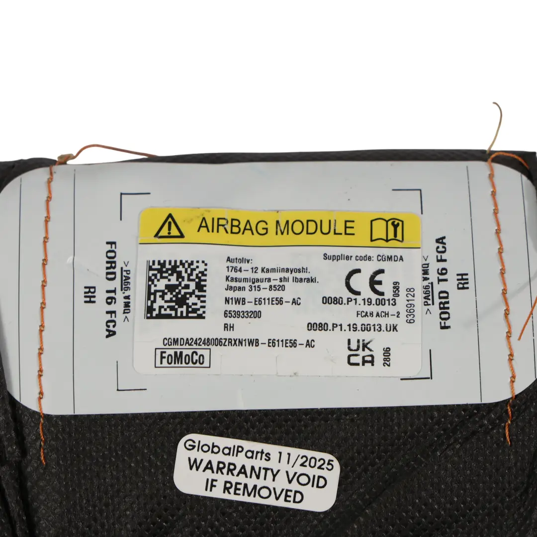 Mk2 Módulo Aire Asiento Delantero Derecho N1WB-E611D10-AB para Volkswagen Amarok con número de pieza N1WB-E611E56-AC Volkswagen Amarok Mk2 Módulo Aire Asiento Delantero Derecho N1WB-E611D10-AB - SKU N1WB-E611E56-AC - Número de pieza N1WB-E611E56-AC