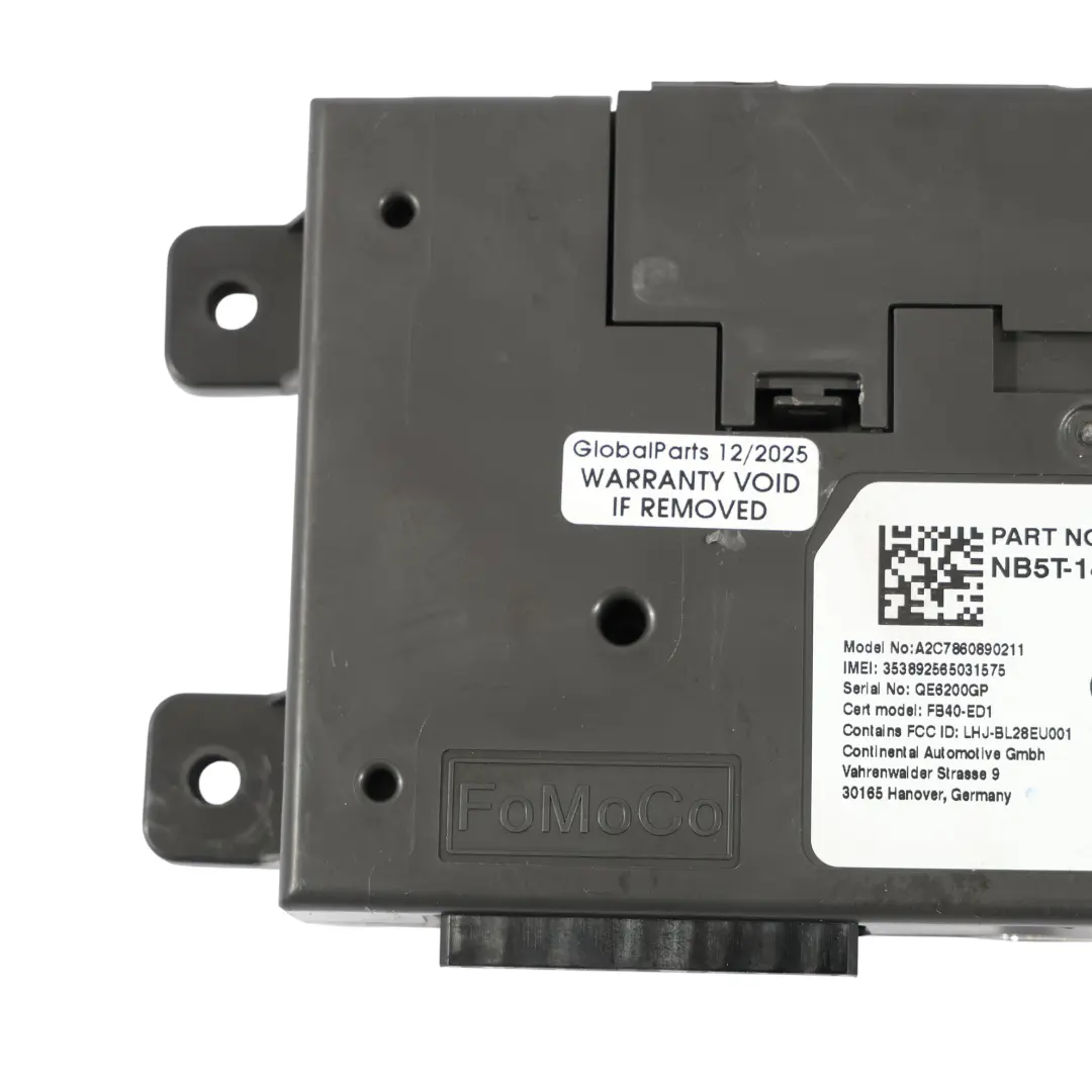Mk8 Module Bluetooth Unité De Contrôle ECU pour Ford Transit Custom à propos du numéro de pièce NB5T-14G087-HD Ford Transit Custom Mk8 Module Bluetooth Unité De Contrôle ECU - SKU NB5T-14G087-HD - Numéro de pièce NB5T-14G087-HD