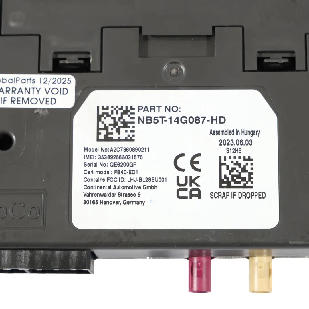 Mk8 Bluetooth Module Unit Control ECU to Ford Transit Custom with Part number NB5T-14G087-HD Ford Transit Custom Mk8 Bluetooth Module Unit Control ECU - SKU NB5T-14G087-HD - Part number NB5T-14G087-HD