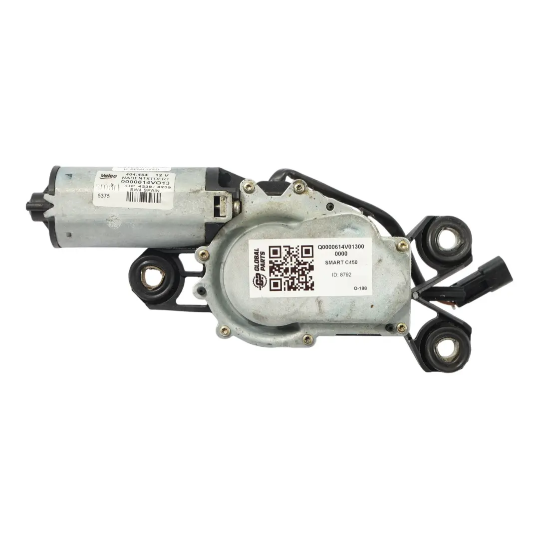 C450 Heckscheibenwischermotor Antriebseinheit für Smart Fortwo mit Teilenummer Q0000614V013000000 Smart Fortwo C450 Heckscheibenwischermotor Antriebseinheit - SKU Q0000614V013000000 - Teilenummer Q0000614V013000000