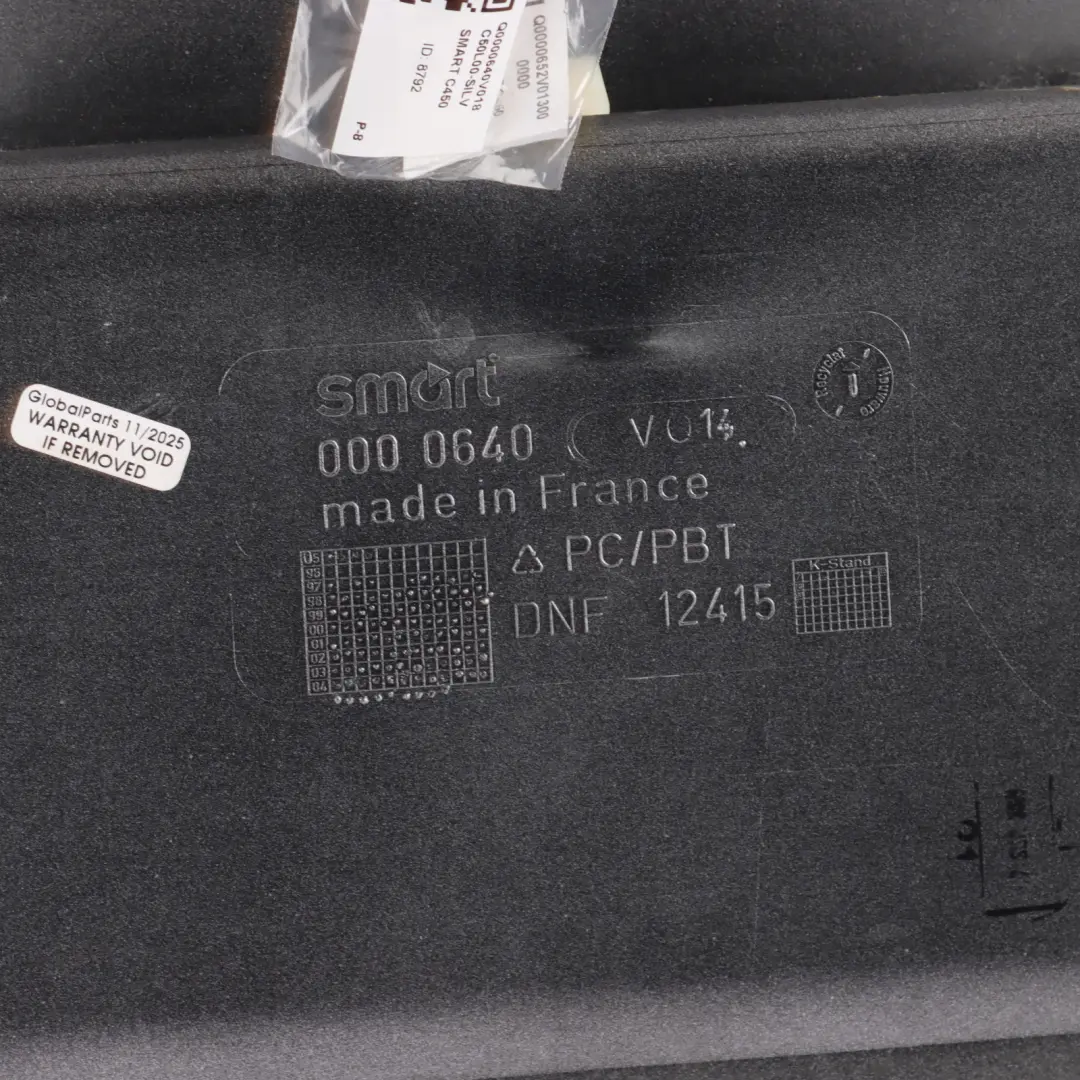 C450 Boot Tailgate Trunk Lid Rear Cover Silver Metallic - EAD to Smart Fortwo with Part number Q0000640V018C50L00 Smart Fortwo C450 Boot Tailgate Trunk Lid Rear Cover Silver Metallic - EAD - SKU Q0000640V018C50L00-SILV - Part number Q0000640V018C50L00