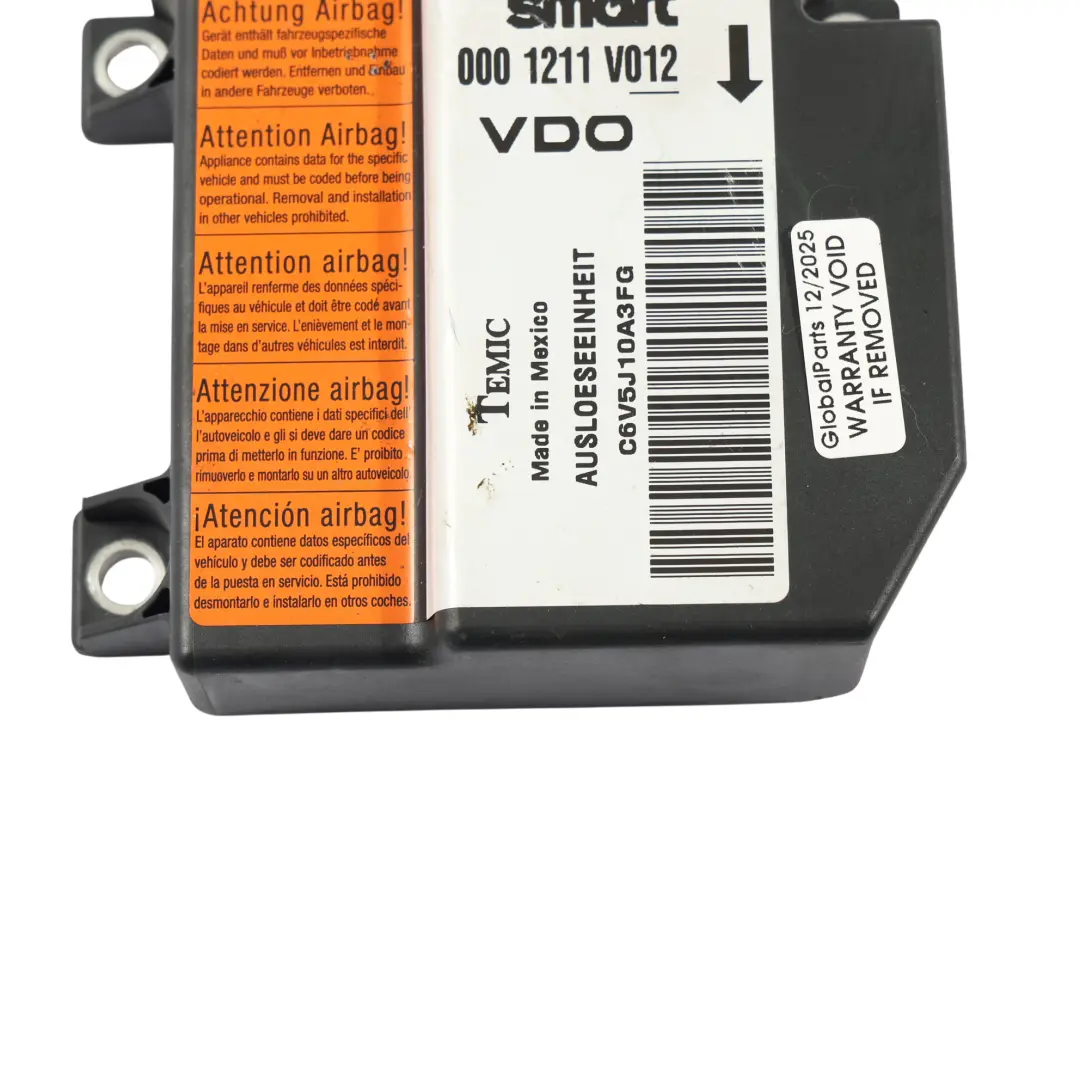 Smart Fortwo C450 Modulo Aria Unità Di Controllo 0001211V012 - SKU Q0001211V012000000 - Numero di parte Q0001211V012000000