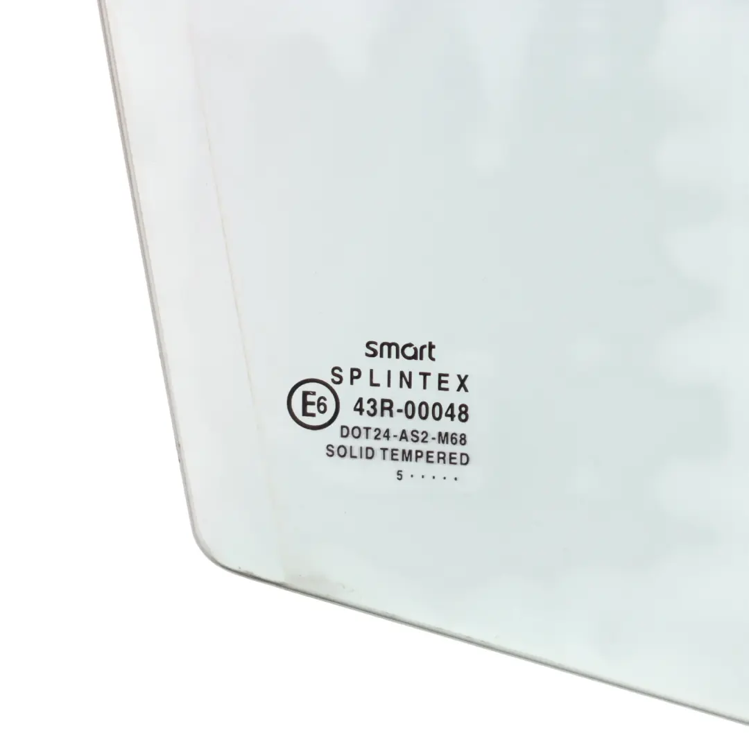 C450 Front Door Side Window Glass AS2 Right O/S to Smart ForTwo with Part number Q0004672V013C41A00 Smart ForTwo C450 Front Door Side Window Glass AS2 Right O/S - SKU Q0004672V013C41A00 - Part number Q0004672V013C41A00