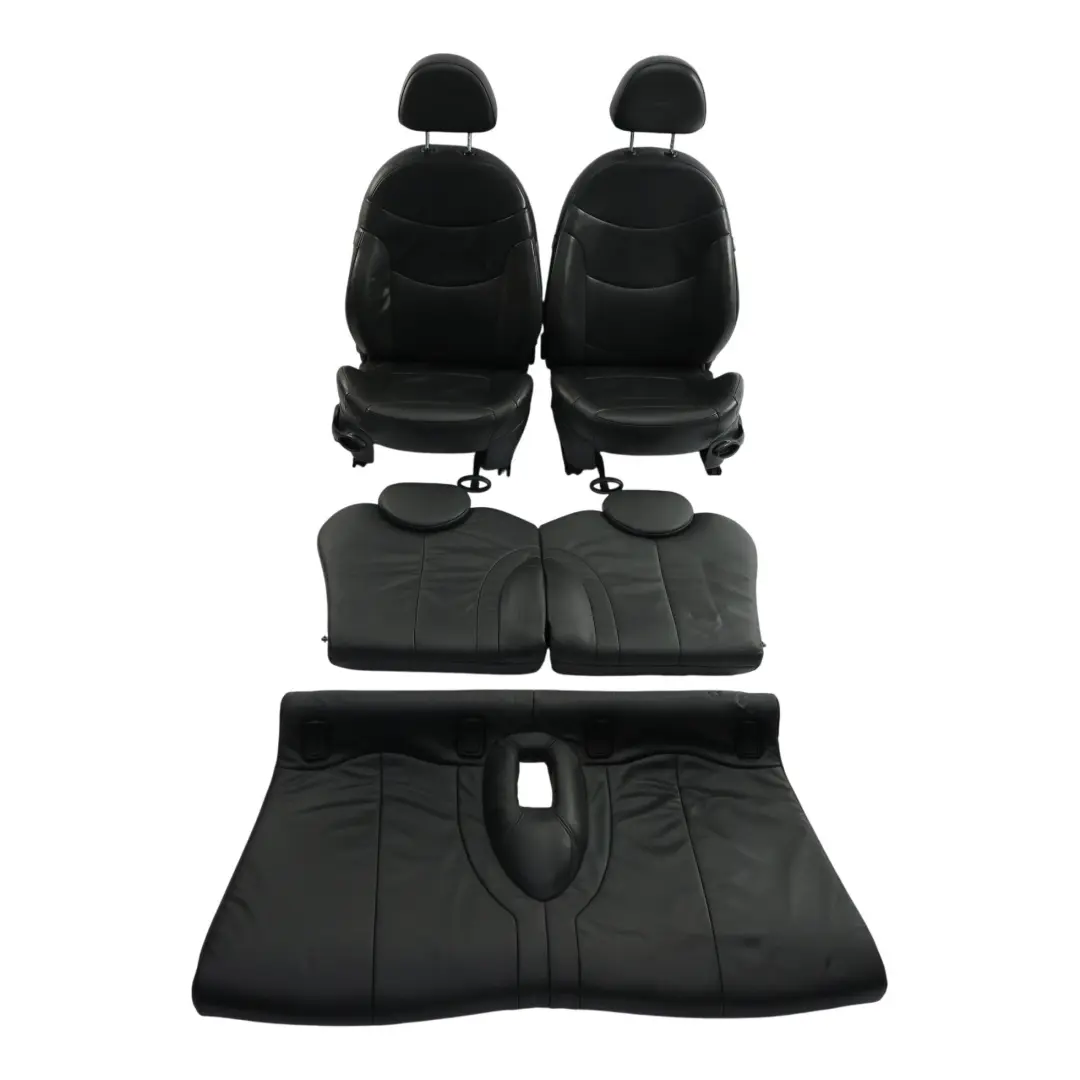 Mini Cooper One R50 R53 Komplet Foteli Przód Tył Skóra Gravity Czarna - SKU R50-SPORT-LEATHER-GRAVITY-SEATS-T6PN-1 - Numer Części 7155100