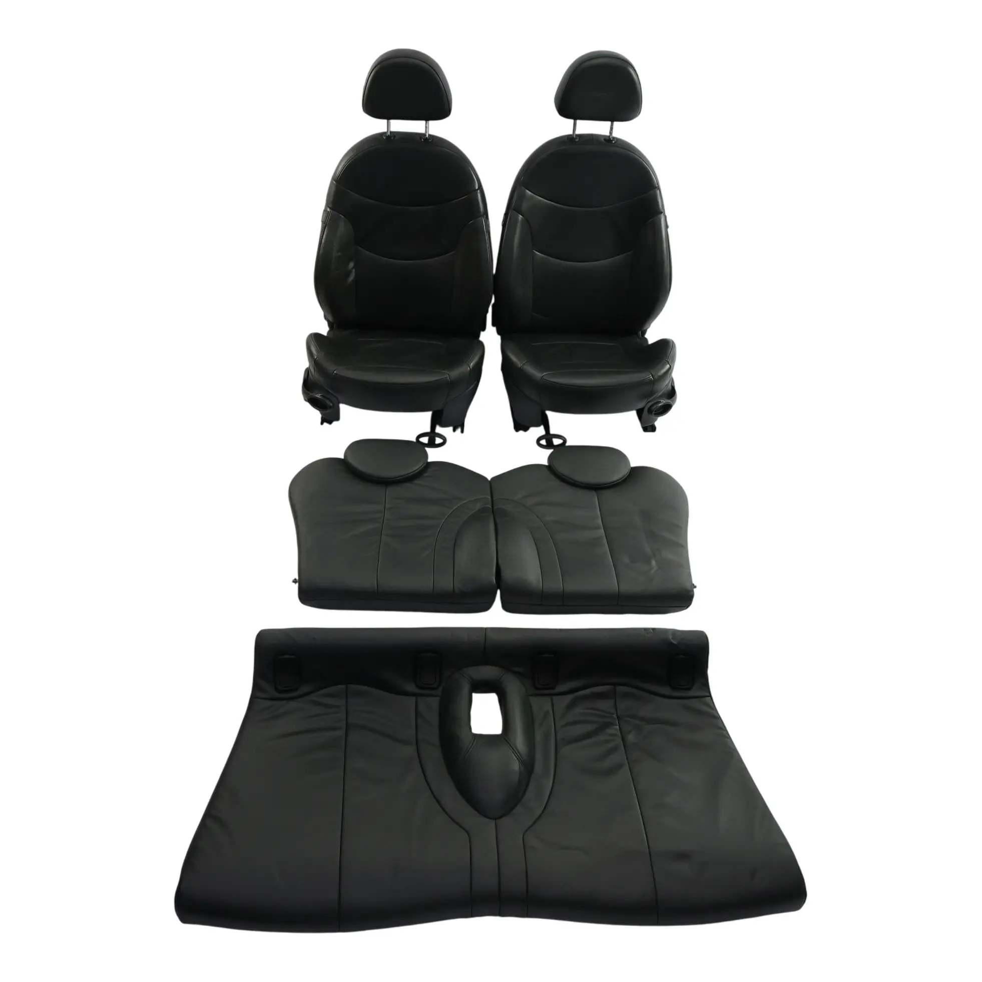 Mini Cooper One R50 R53 Panther Black Leather Gravity Interior Seats Seat