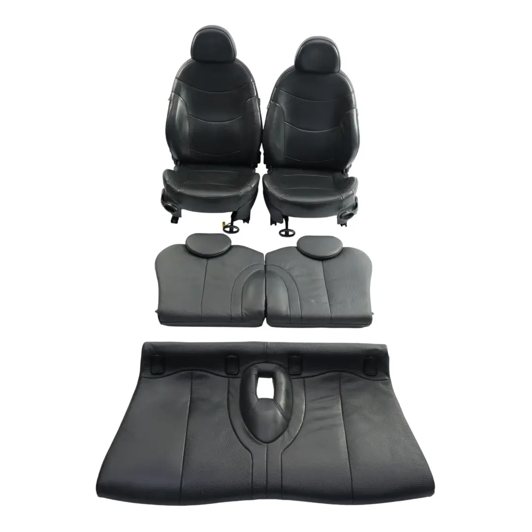 Seats Mini Cooper R53 Panther Black Leather Heated Profile Front Rear Seat to with Part number R50 Seats Mini Cooper R53 Panther Black Leather Heated Profile Front Rear Seat - SKU R50-SPORT-LEATHER-PROFILE-T5PN-SET-1 - Part number R50