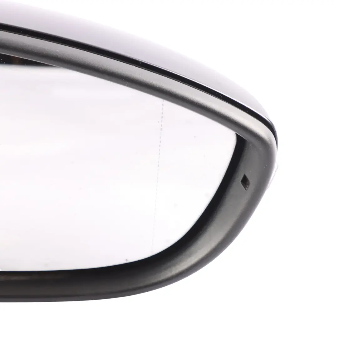 Volkswagen Scirocco Mk3 Door Wing Mirror Heated Right O/S Deep Black - C9X - SKU RHD-1K8857508P-DBL - Part number 1K8857508P