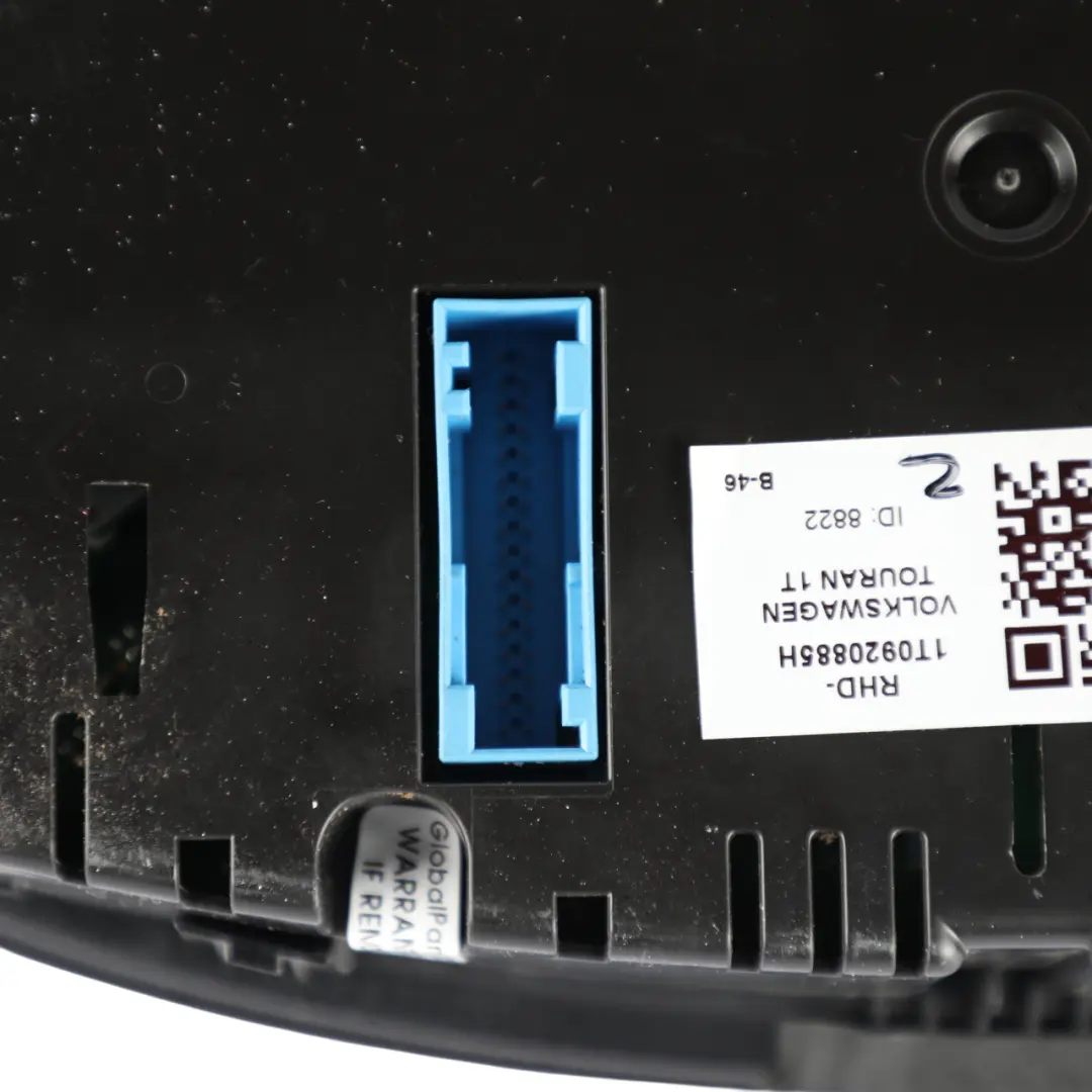 Instrument Cluster Speedometer Petrol Automatic to Volkswagen Touran 1T with Part number 1T0920885H Volkswagen Touran 1T Instrument Cluster Speedometer Petrol Automatic - SKU RHD-1T0920885H - Part number 1T0920885H