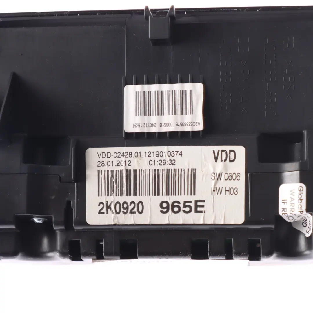 2K Instrument Cluster Speedometer Diesel Manual to Volkswagen Caddy Maxi with Part number 2K0920965E Volkswagen Caddy Maxi 2K Instrument Cluster Speedometer Diesel Manual - SKU RHD-2K0920965E - Part number 2K0920965E