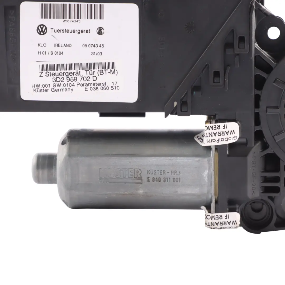 Volkswagen Phaeton 3D Door Window Lifter Motor Front Left N/S - SKU RHD-3D2959702D - Part number 3D2959702D