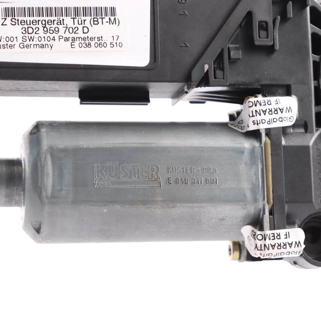 Door Window Lifter Motor Front Left N/S to Volkswagen Phaeton 3D with Part number 3D2959702D Volkswagen Phaeton 3D Door Window Lifter Motor Front Left N/S - SKU RHD-3D2959702D - Part number 3D2959702D