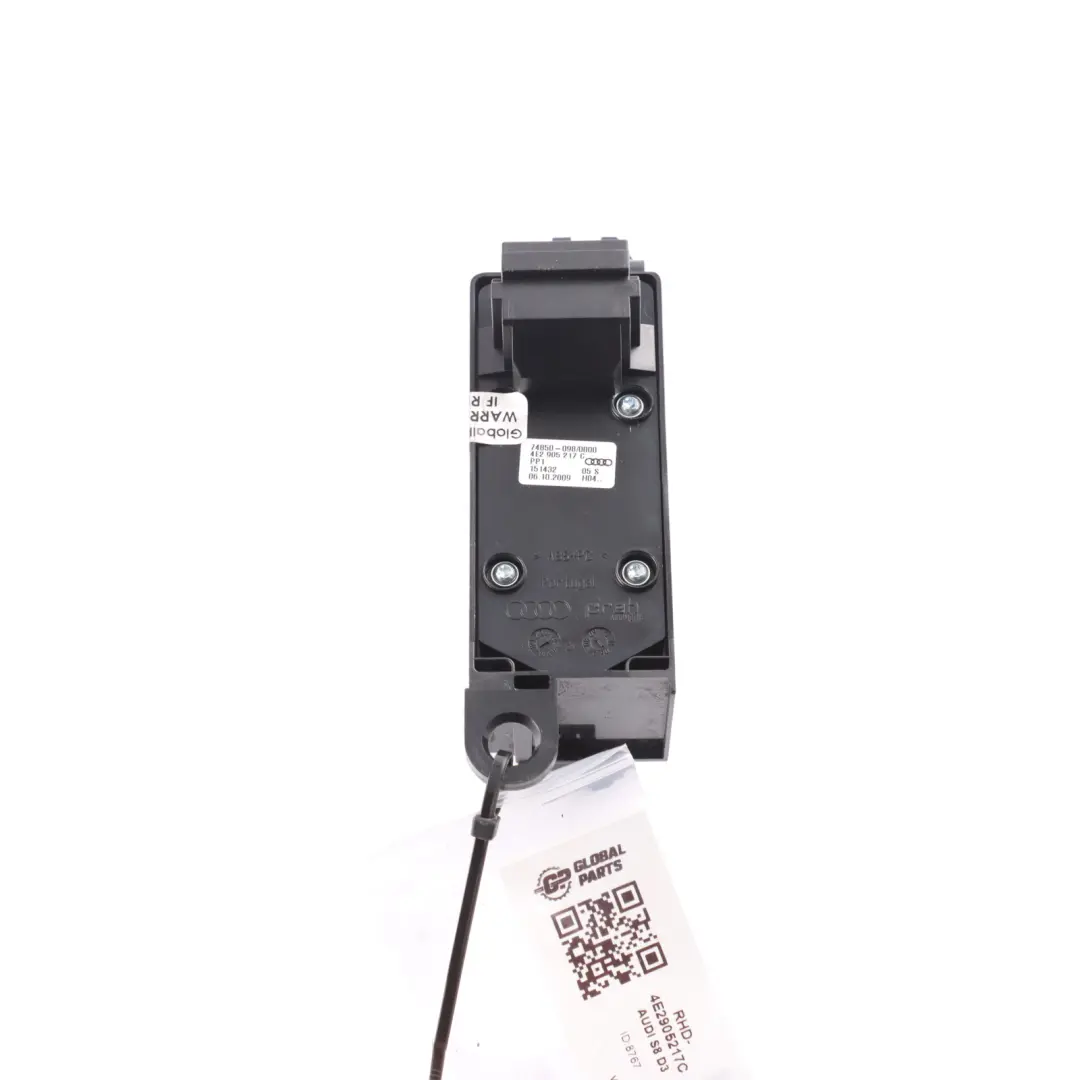 Audi S8 D3 Centre Console Start Stop Button Control Switch - SKU RHD-4E2905217C - Part number 4E2905217C