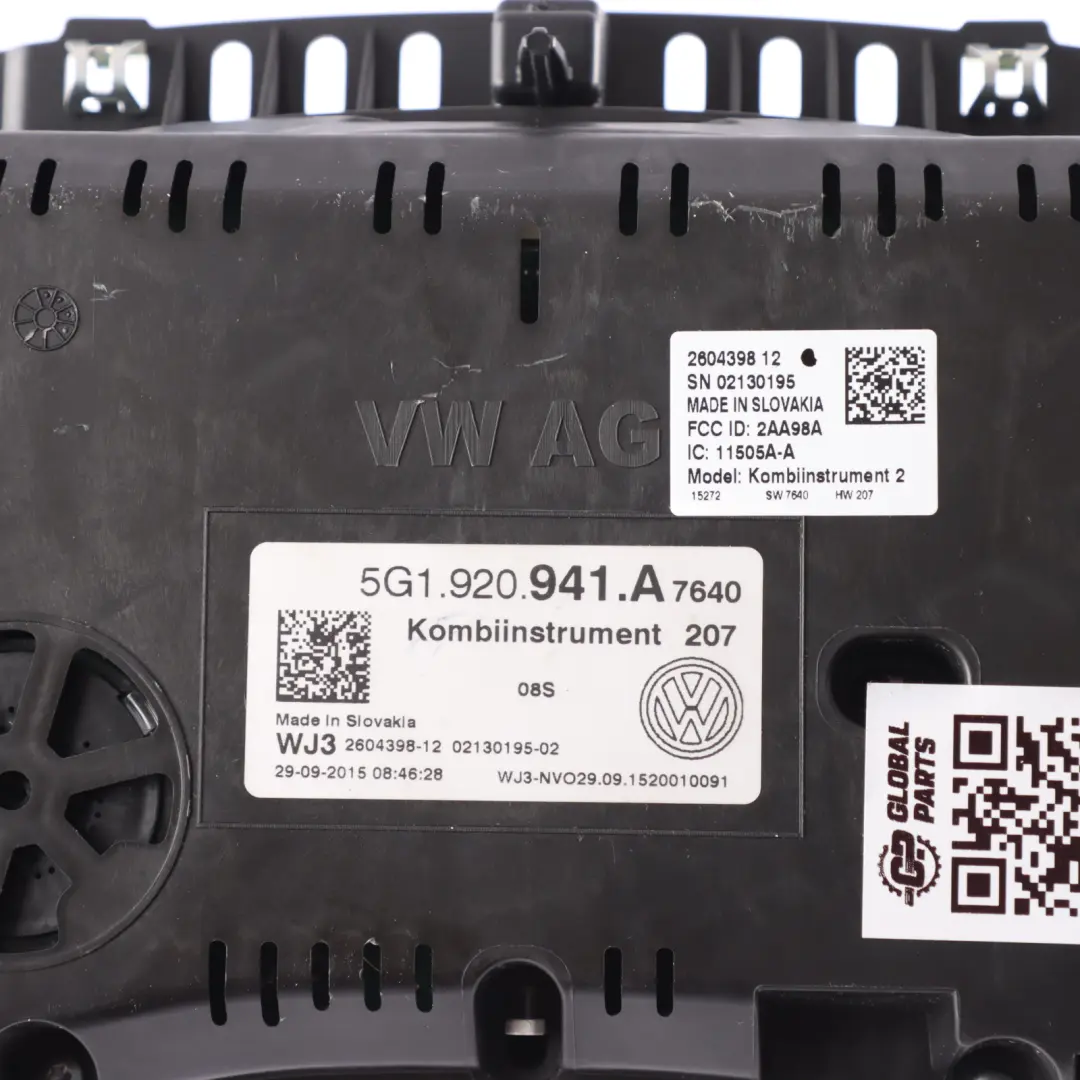 5G Instrument Cluster Speedometer Diesel Manual to Volkswagen Golf Mk7 with Part number 5G1920941A Volkswagen Golf Mk7 5G Instrument Cluster Speedometer Diesel Manual - SKU RHD-5G1920941A - Part number 5G1920941A