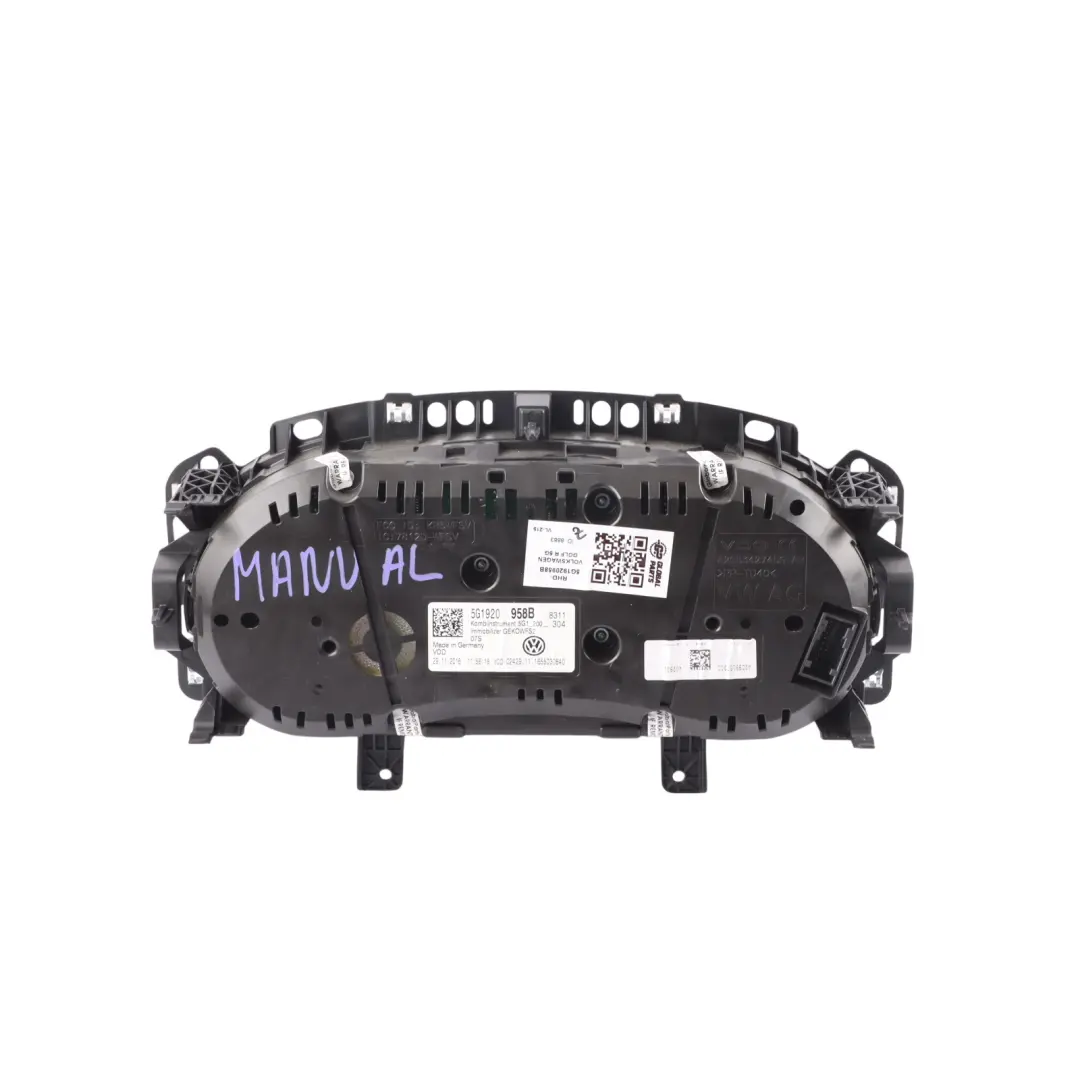 Instrument Cluster Speedo Clocks Petrol Manual to Volkswagen Golf R Mk7 with Part number 5G1920958B Volkswagen Golf R Mk7 Instrument Cluster Speedo Clocks Petrol Manual - SKU RHD-5G1920958B - Part number 5G1920958B