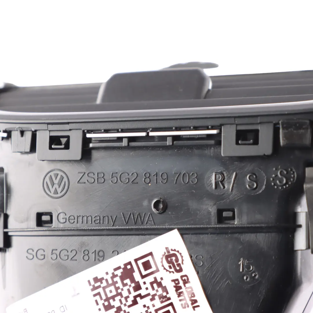 Volkswagen Golf Mk7 Dashboard Air Vent Air Duct Front Passenger Side - SKU RHD-5G2819703R-2 - Part number 5G2819703R