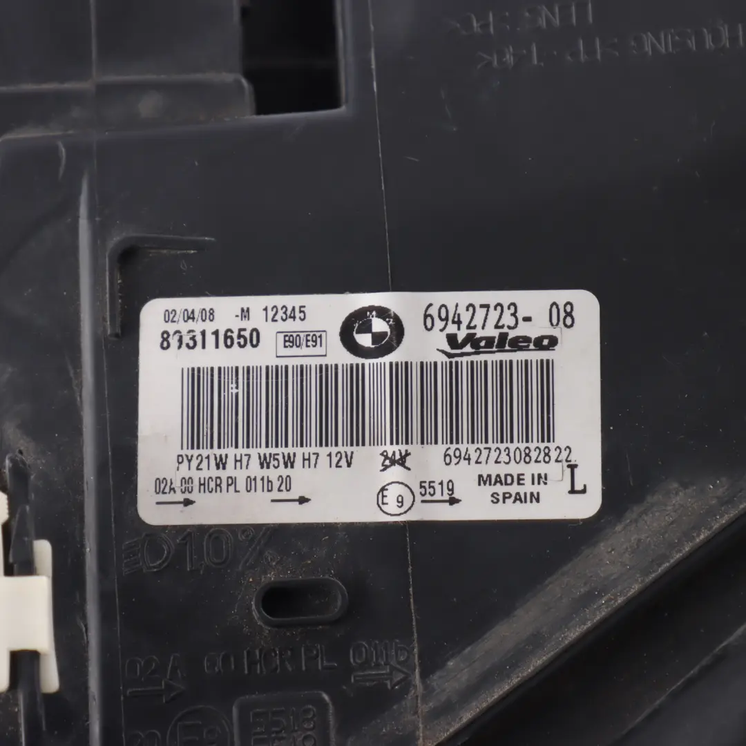 Side Headlight Headlamp Front Left N/S to BMW 3 Series E90 E91 Passenger with Part number 6942723 BMW 3 Series E90 E91 Passenger Side Headlight Headlamp Front Left N/S - SKU rhd-6942723-3 - Part number 6942723