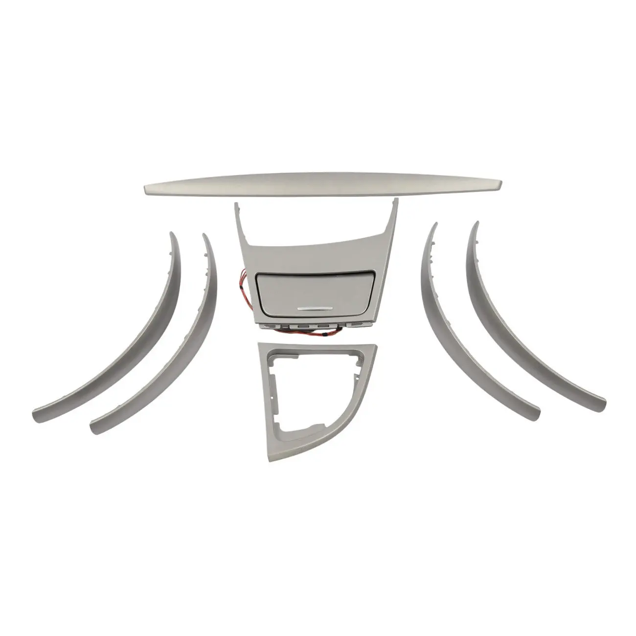 BMW 1 Series 10 E87 Ascher Interior Trim Set Dash Dashboard Titan Silver Matt