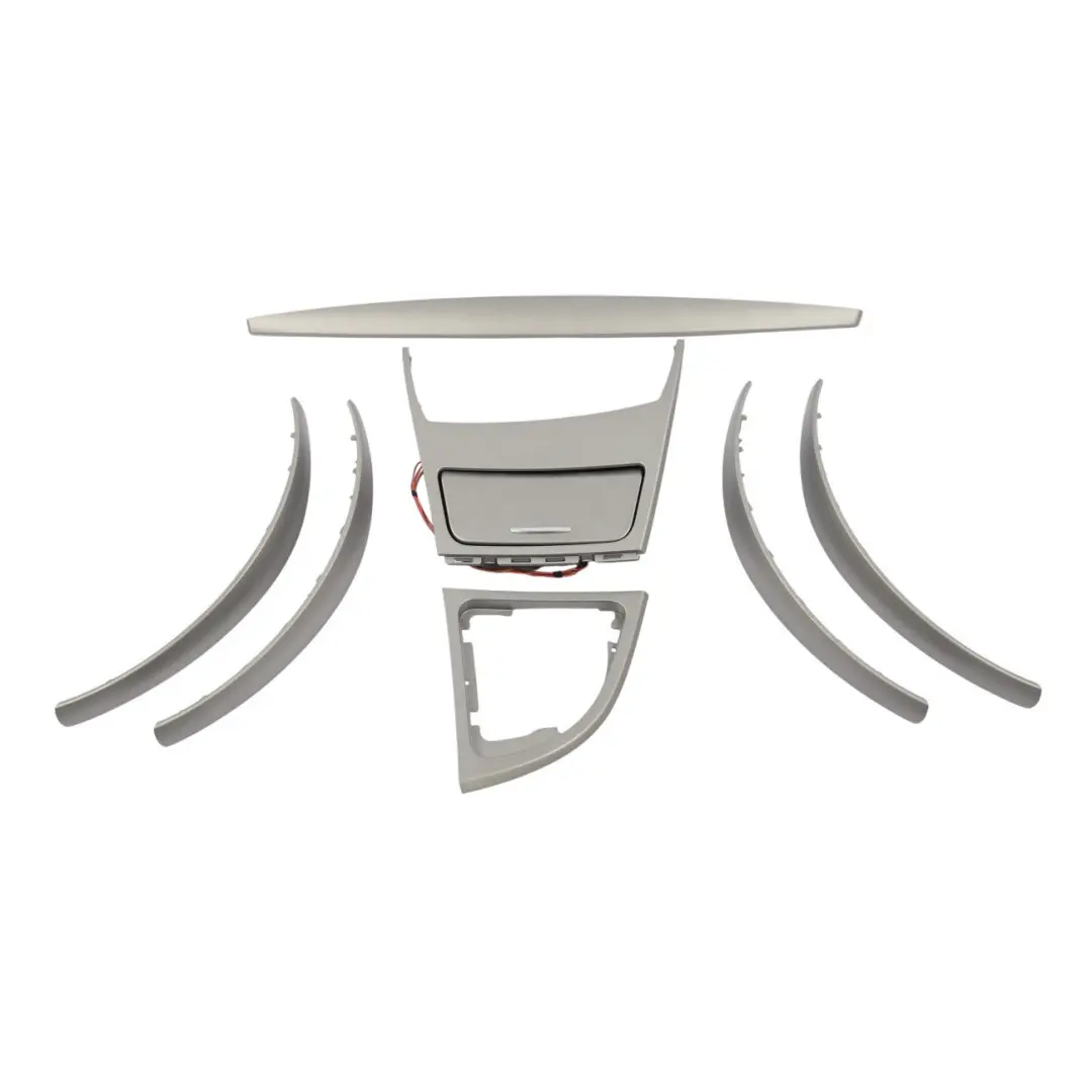 BMW E87 Ascher Interior Trim Set Dash Dashboard Titan Silver Matt - SKU RHD-7129144-10 - Part number 7146674