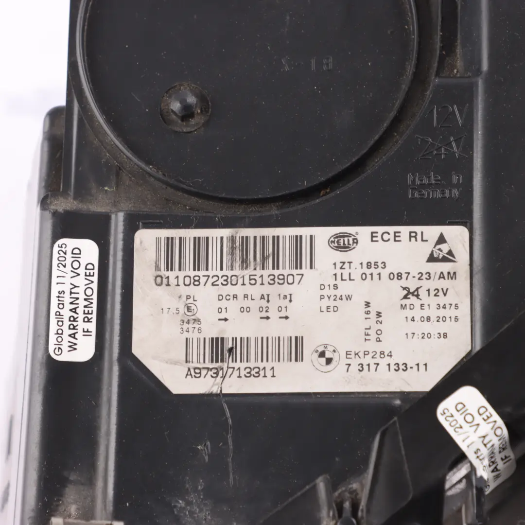 Bi-Xenon Headlamp BMW F10 F11 LCI Headlight Light Lamp Front Left N/S 7317133 to with Part number 7343913 Bi-Xenon Headlamp BMW F10 F11 LCI Headlight Light Lamp Front Left N/S 7317133 - SKU RHD-7343913-1 - Part number 7343913