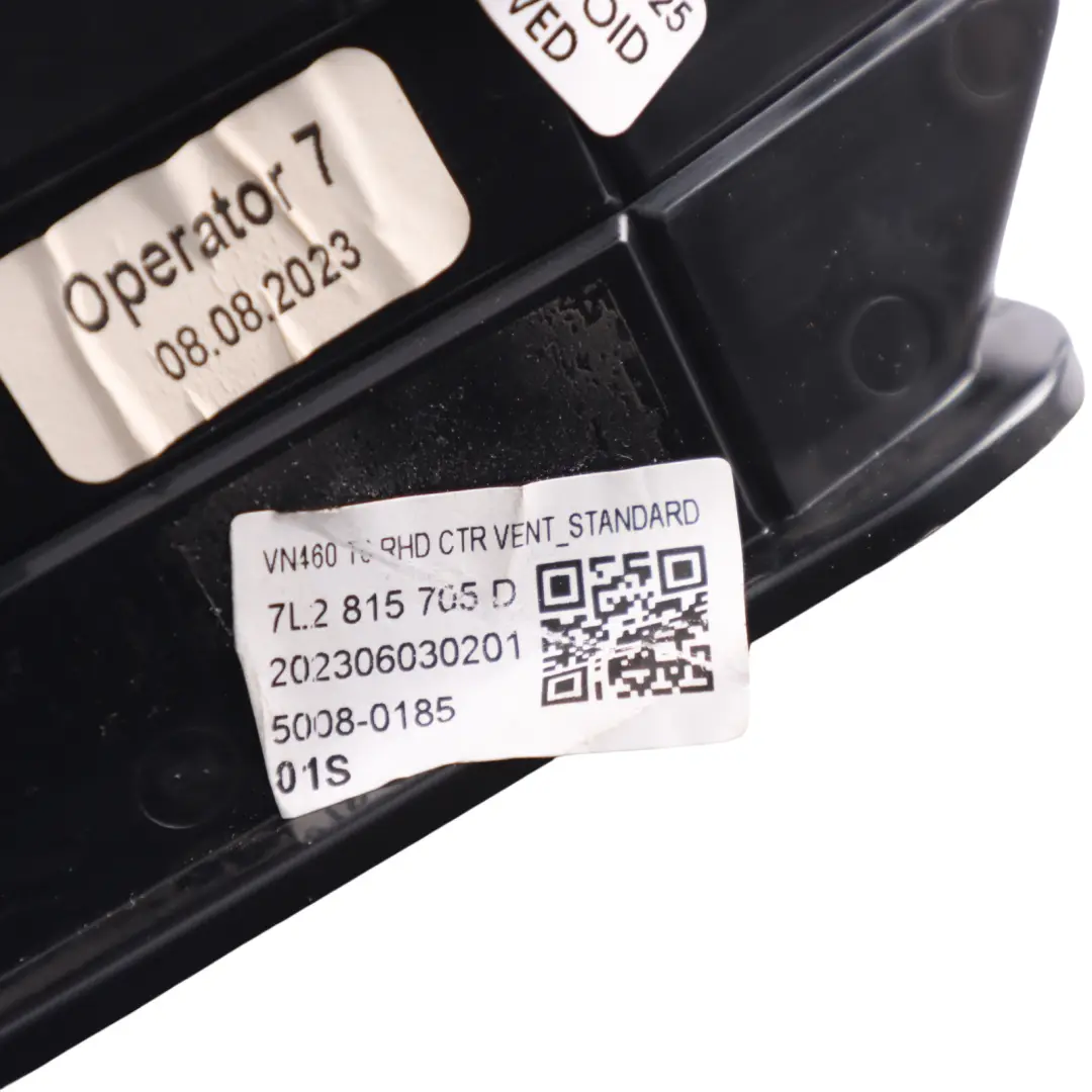 VW Transporter T6 Dashboard Air Vent Panel Radio Surround Trim Cover - SKU RHD-7L2857038J - Part number 7L2857038J