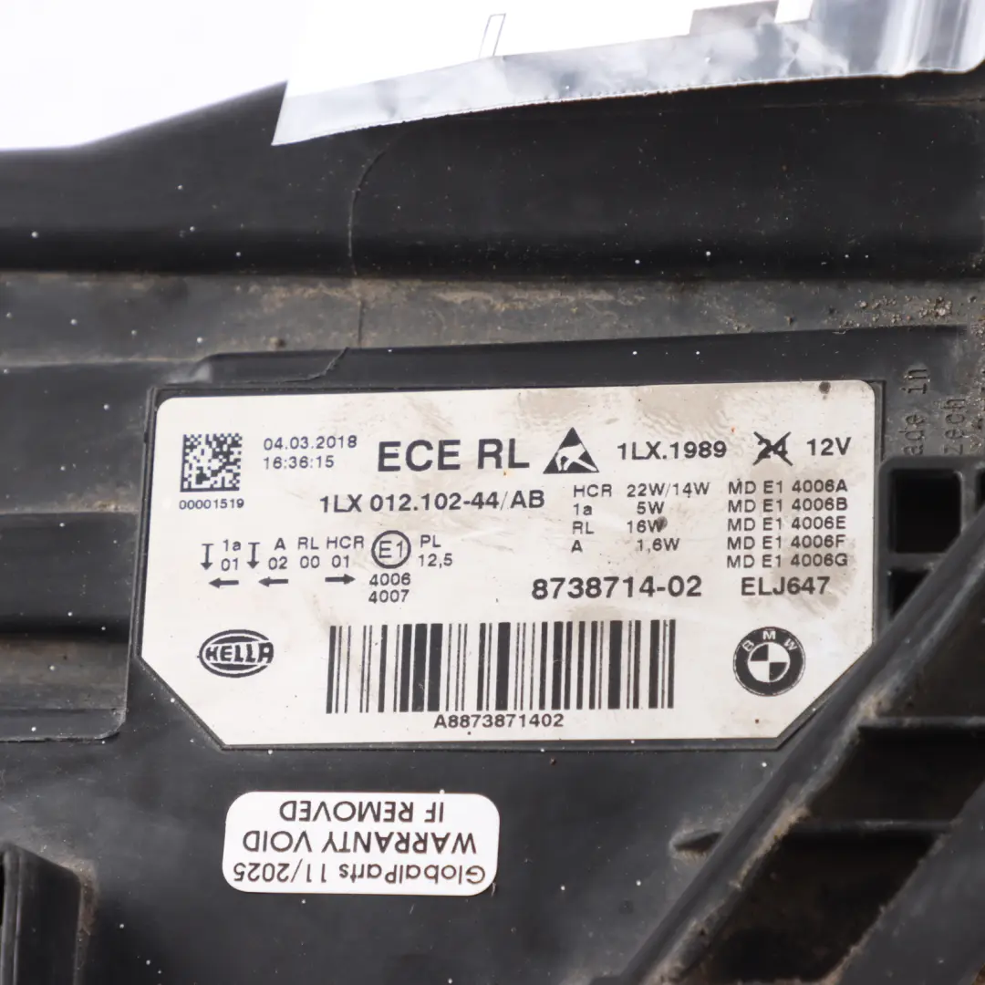 BMW F30 F31 LCI Headlamp Headlight LED Lamp Light Front Right O/S - SKU RHD-8738714 - Part number 8738714