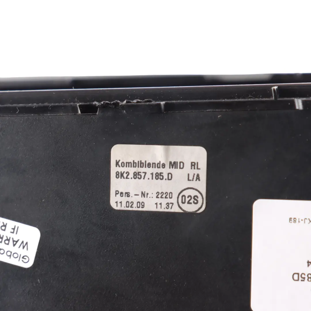 Audi A4 B8 Dashboard Display Screen Surround Trim Cover Panel - SKU RHD-8K2857185D - Part number 8K2857185D