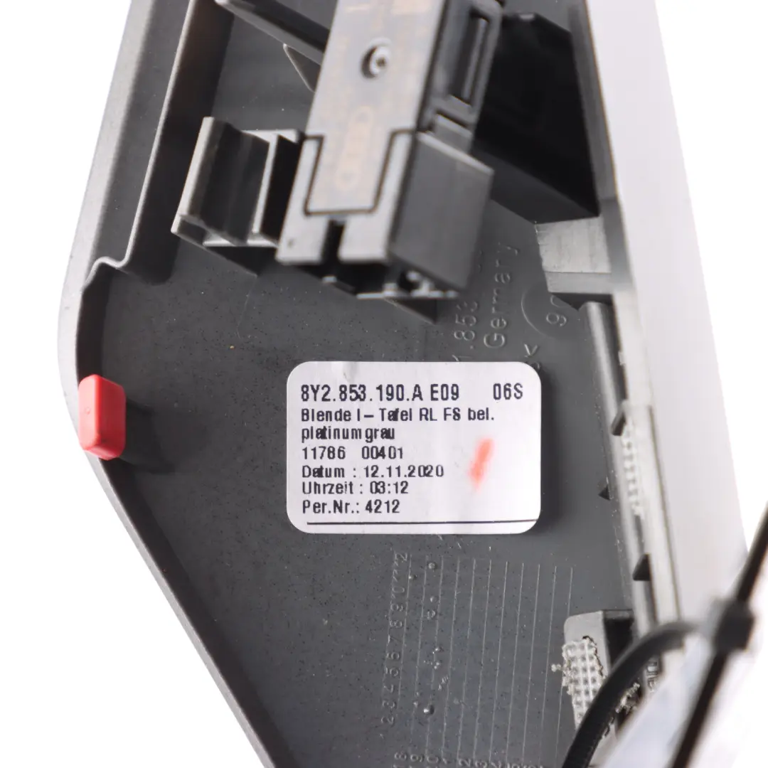 8Y Dashboard Trim Strip Console Cover Panel Right O/S to Audi A3 S3 RS3 with Part number 8Y2853190A Audi A3 S3 RS3 8Y Dashboard Trim Strip Console Cover Panel Right O/S - SKU RHD-8Y2853190A - Part number 8Y2853190A