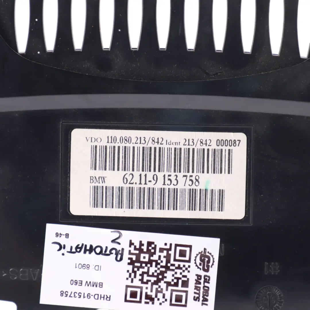 BMW E60 E61 LCI 535d M57N2 Instrument Cluster Speedo Clocks Automatic - SKU RHD-9153758 - Part number 9153758