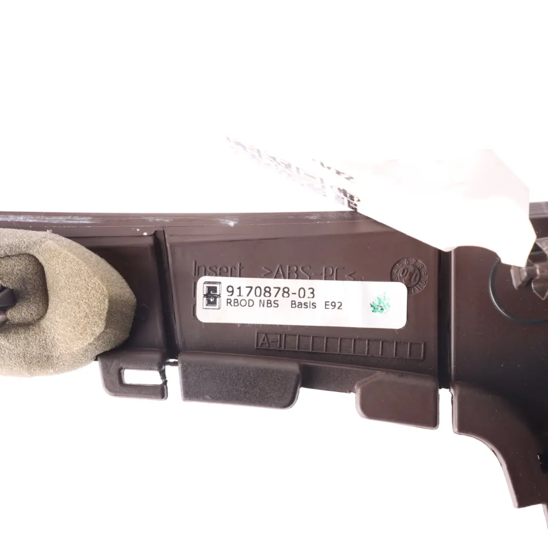 Centre Console Trim Cover Panel Surround Wood Nutwood to BMW E92 with Part number 9170878 BMW E92 Centre Console Trim Cover Panel Surround Wood Nutwood - SKU RHD-9170878 - Part number 9170878