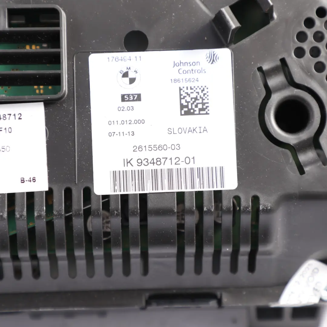 Instrument Cluster Speedo Clocks Meter Automatic 9348712 to BMW F10 F11 LCI Petrol with Part number 6820600 BMW F10 F11 LCI Petrol Instrument Cluster Speedo Clocks Meter Automatic 9348712 - SKU RHD-9348712 - Part number 6820600