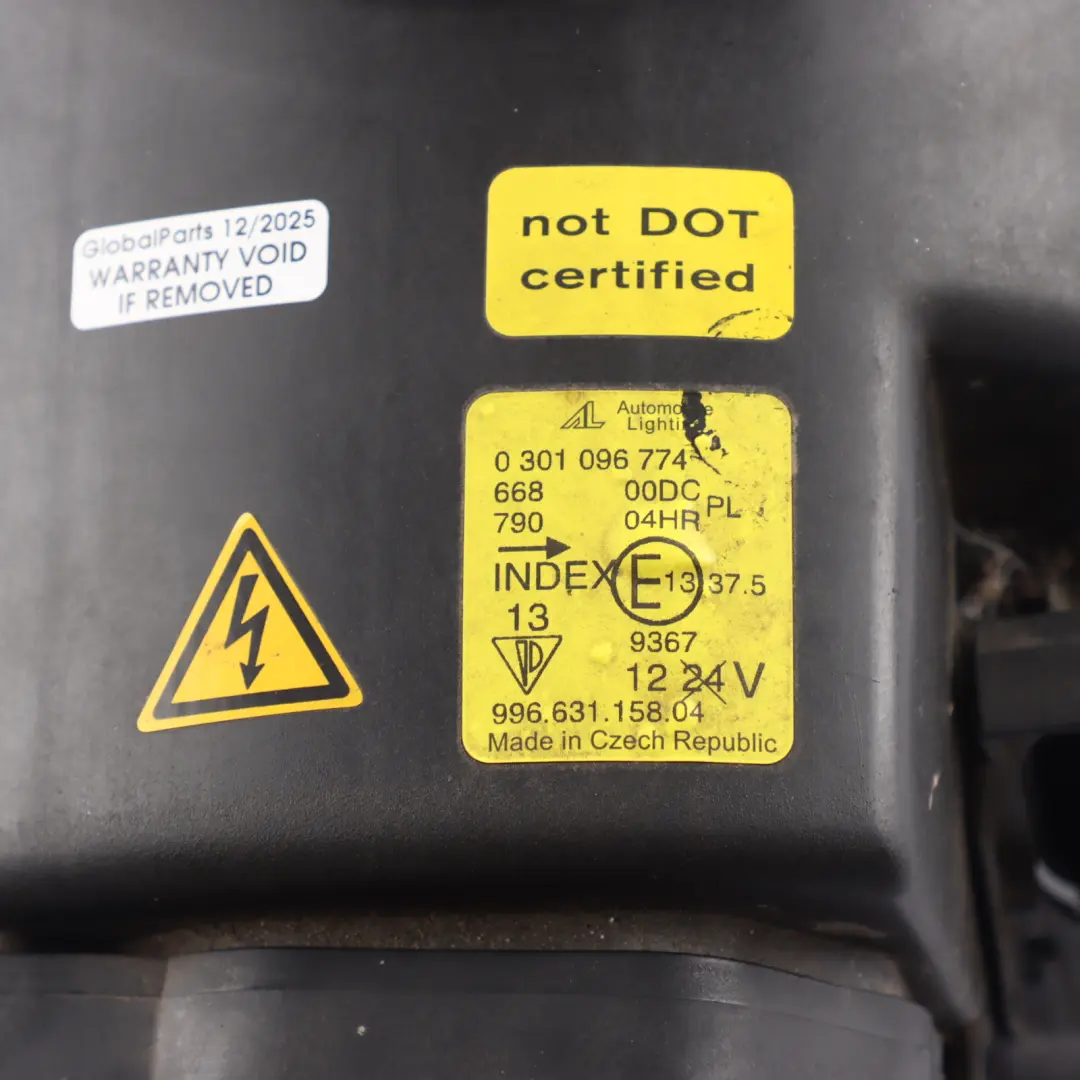 Porsche Boxster 986 Headlight Headlamp Lamp Light Front Right O/S 99663115804 - SKU RHD-99663115804 - Part number 96663115804