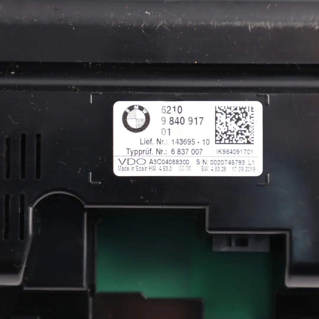 225xe Instrument Cluster Speedo Petrol Automatic to BMW F45 LCI Hybrid with Part number 9840917 BMW F45 LCI Hybrid 225xe Instrument Cluster Speedo Petrol Automatic - SKU RHD-9840917 - Part number 9840917