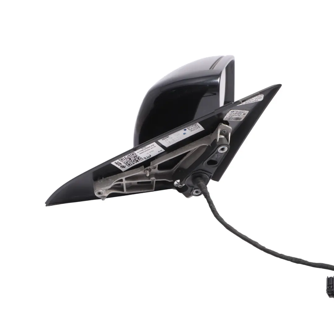 Door Wing Mirror Outside Power Fold Right O/S Kosmos Black - 191 to Mercedes W176 with Part number A1768100200 Mercedes W176 Door Wing Mirror Outside Power Fold Right O/S Kosmos Black - 191 - SKU RHD-A1768100200-KB - Part number A1768100200