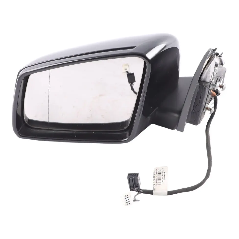 Mercedes W204 Wing Mirror Power Fold Auto Dip Door Left N/S Obsidian Black 197