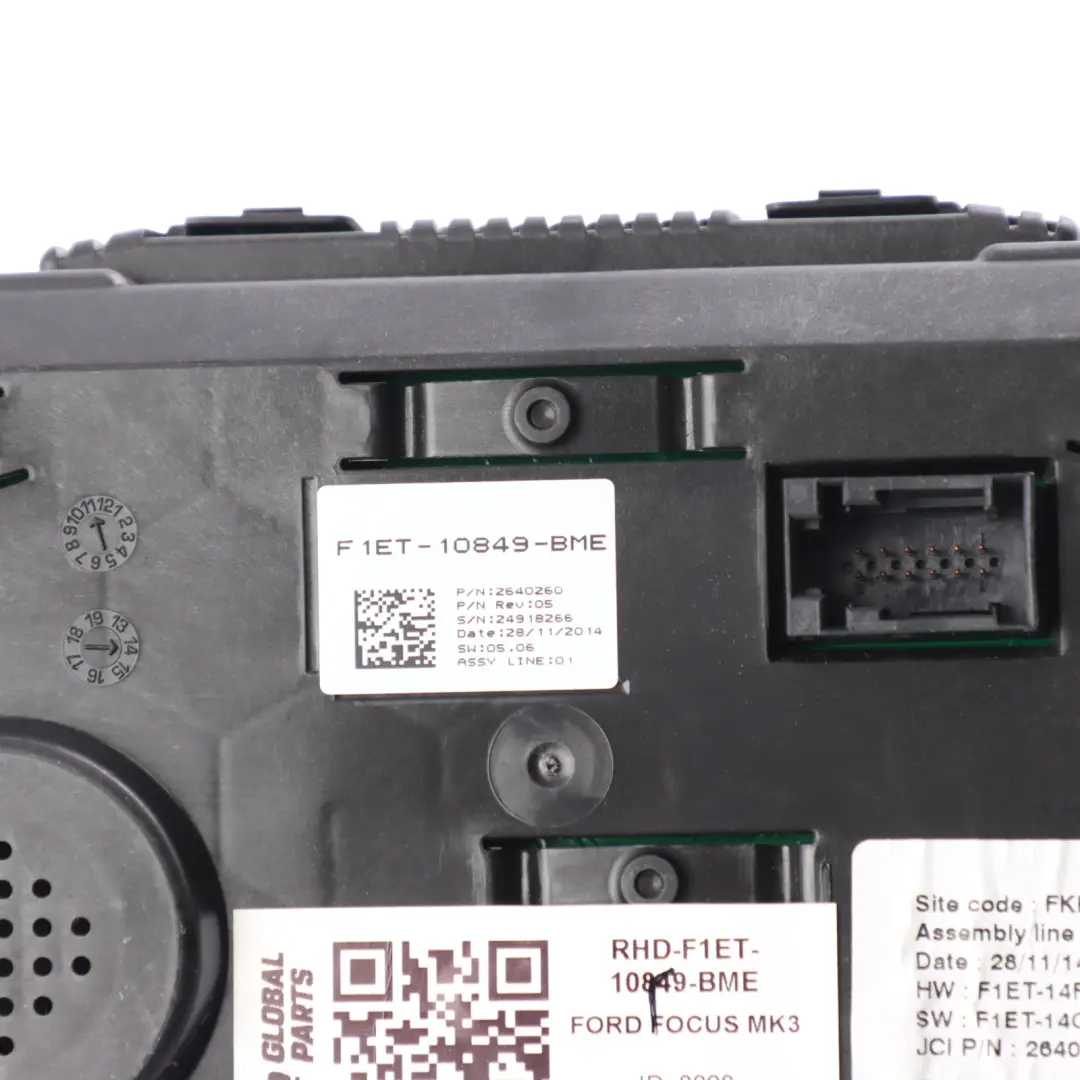 Mk3 Diesel Instrument Cluster Clock Speedometer Manual F1ET10849BME to Ford Focus with Part number F1ET-10849-BME Ford Focus Mk3 Diesel Instrument Cluster Clock Speedometer Manual F1ET10849BME - SKU RHD-F1ET-10849-BME - Part number F1ET-10849-BME