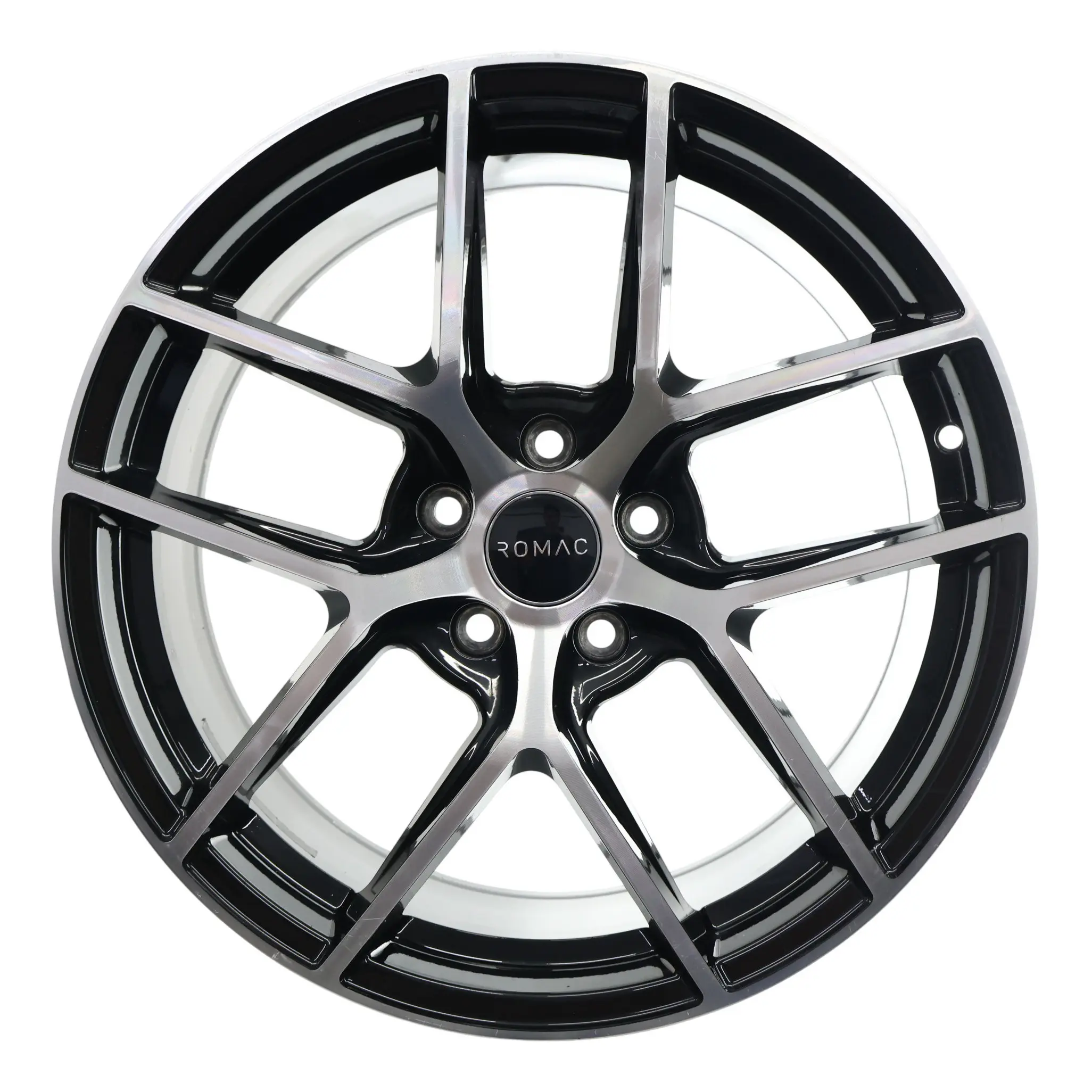 Romac Diablo Felge Alloy Silber Schwarz 18" 8.5J ET:45 5 Doppelspeiche