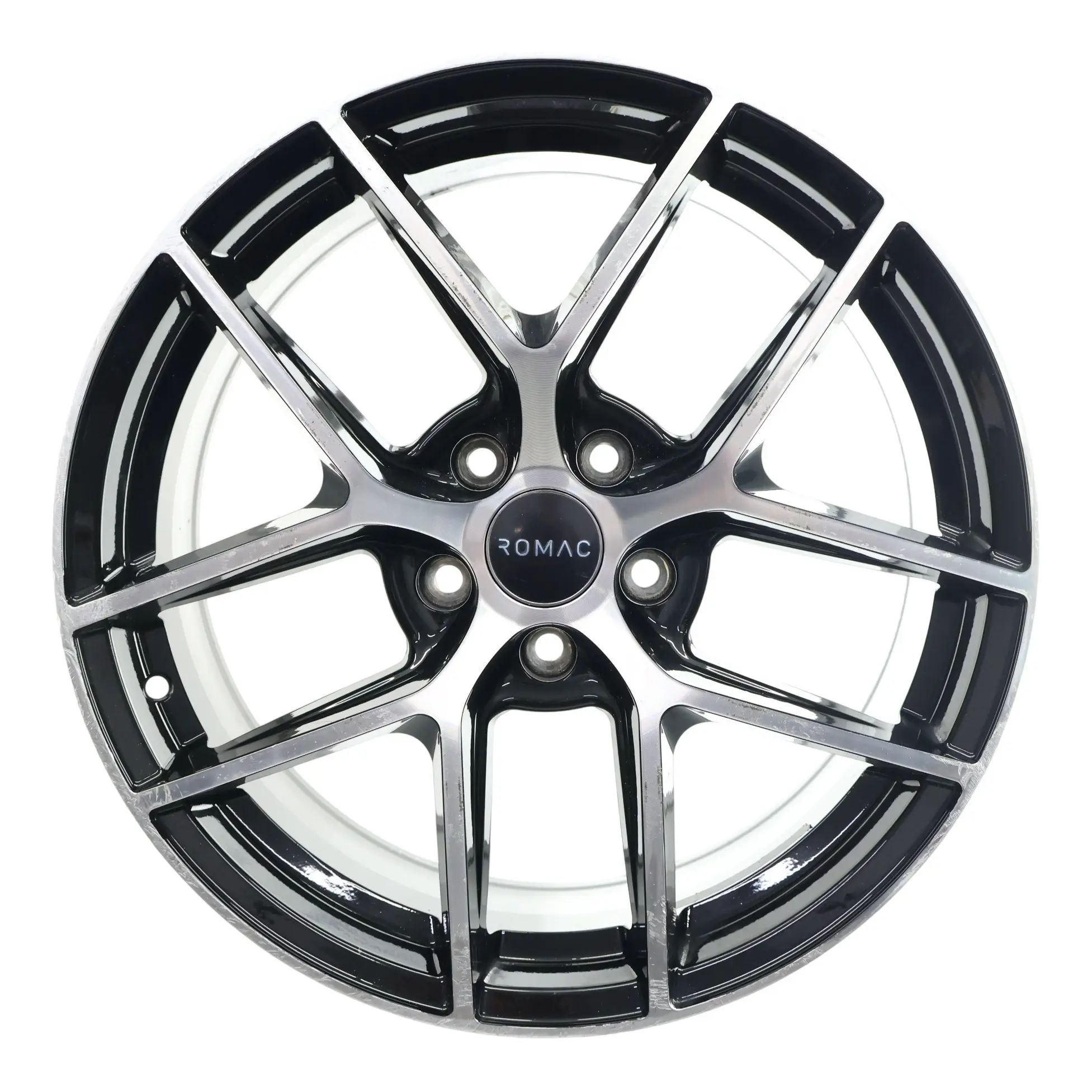 Romac Diablo Wheel Rim Alloy Silver Black 18" 8.5J ET:45 5 Double Spoke
