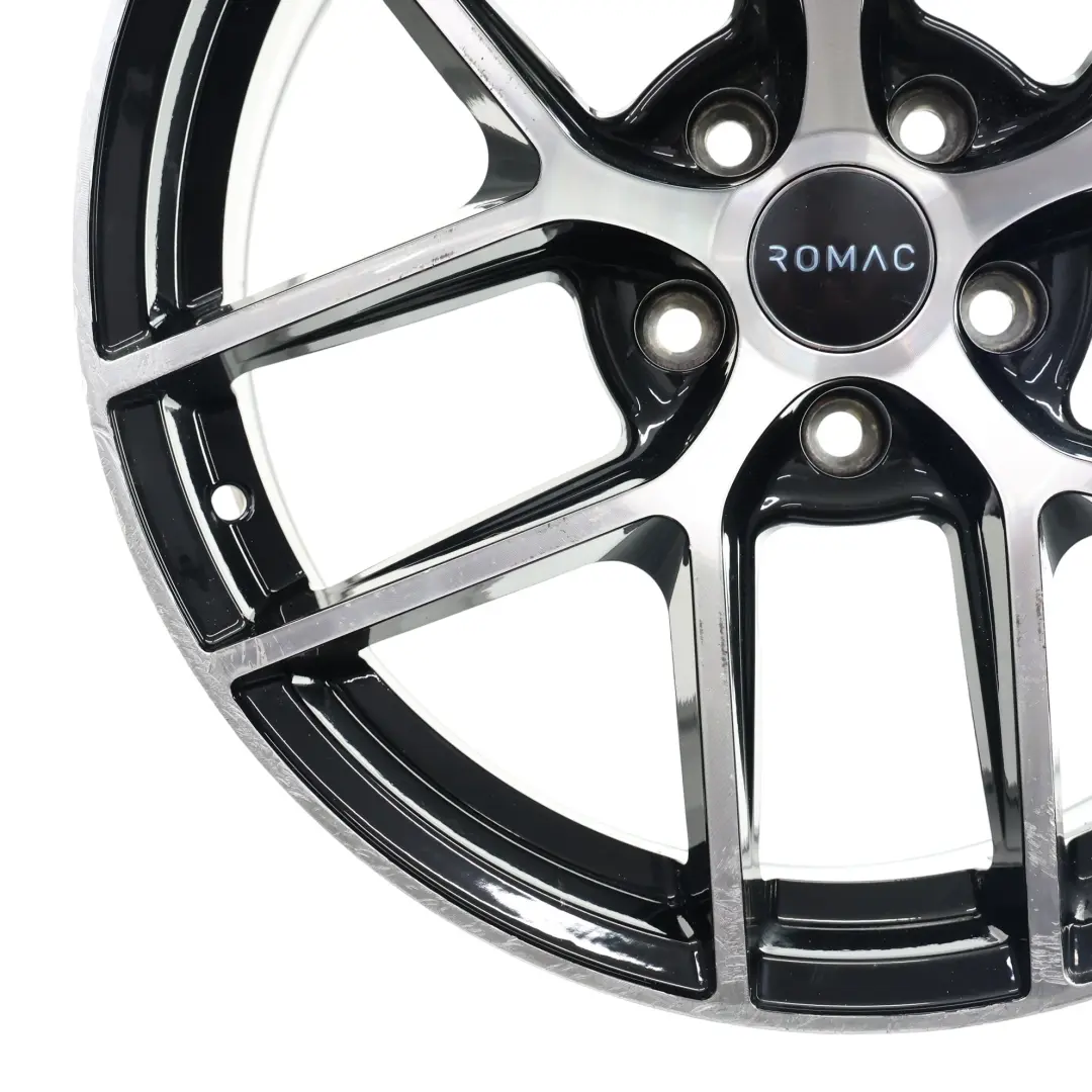  Jante Romac Diablo En Alliage Argent Et Noir 18" 8,5J ET:45 5 Doubles Rayons - SKU ROMAC-VIA-18-4 - Numéro de pièce ROMAC-VIA-18-4