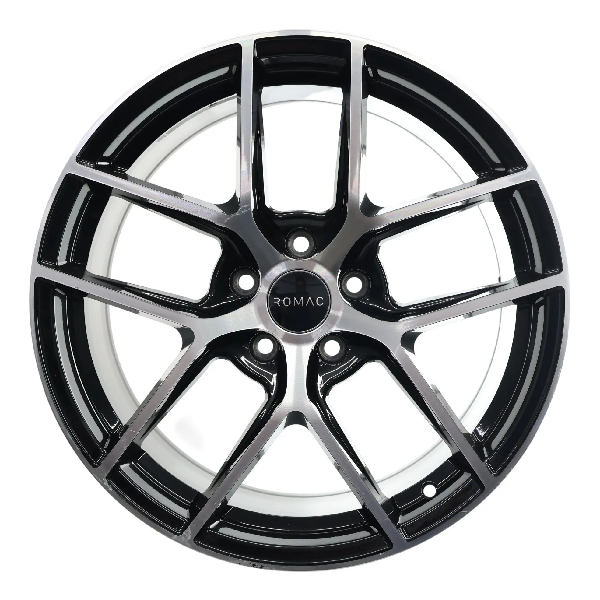 Romac Diablo Felge Alloy Silber Schwarz 18" 8.5J ET:45 5 Doppelspeiche