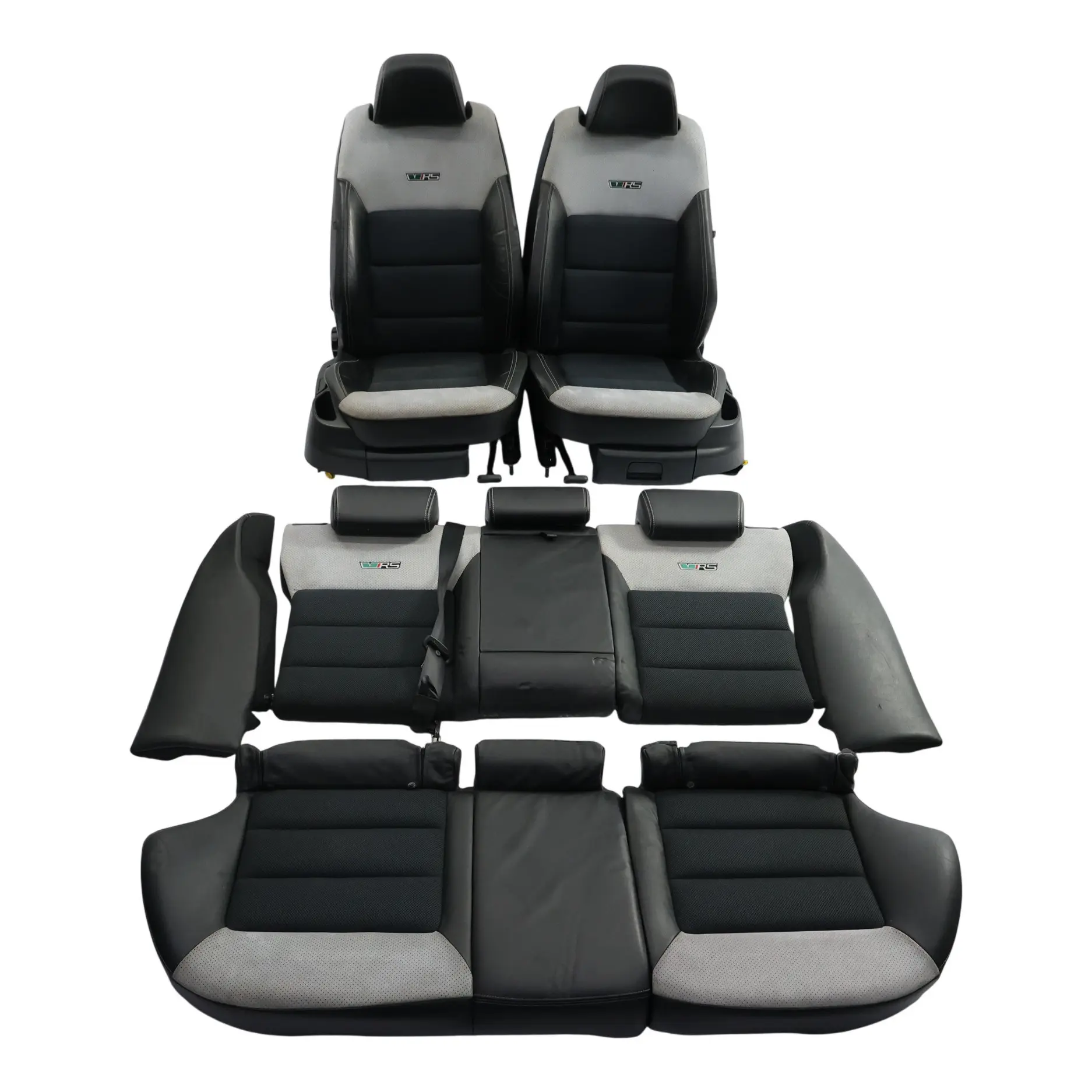 Skoda Octavia 1Z VRS RS Front Seats Rear Sofa Leather Cloth Grey Anthr Set Kit