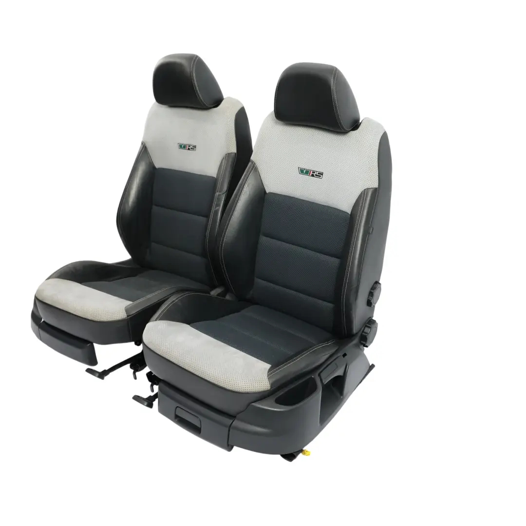 Skoda Octavia 1Z VRS RS Kit Sièges Avant Arrière Cuir Tissu Gris Anthracite - SKU SKODA-OCTAVIA-RS-1Z-SEAT-SET-1 - Numéro de pièce SKODA-OCTAVIA-RS-1Z-SEAT-SET