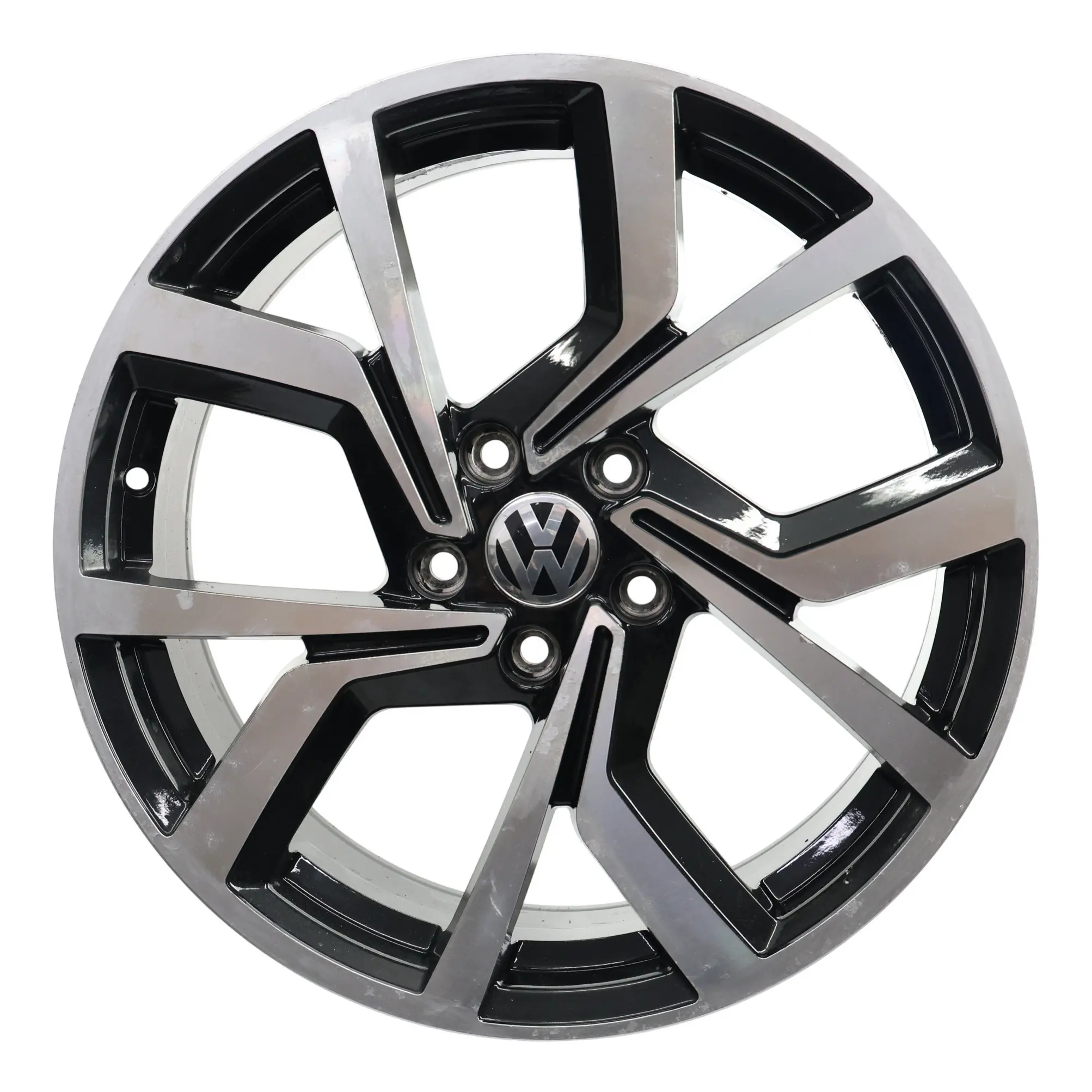 Volkswagen Golf VII Polo V Felge Schwarz Silber VIA 18" 7,5J ET:45
