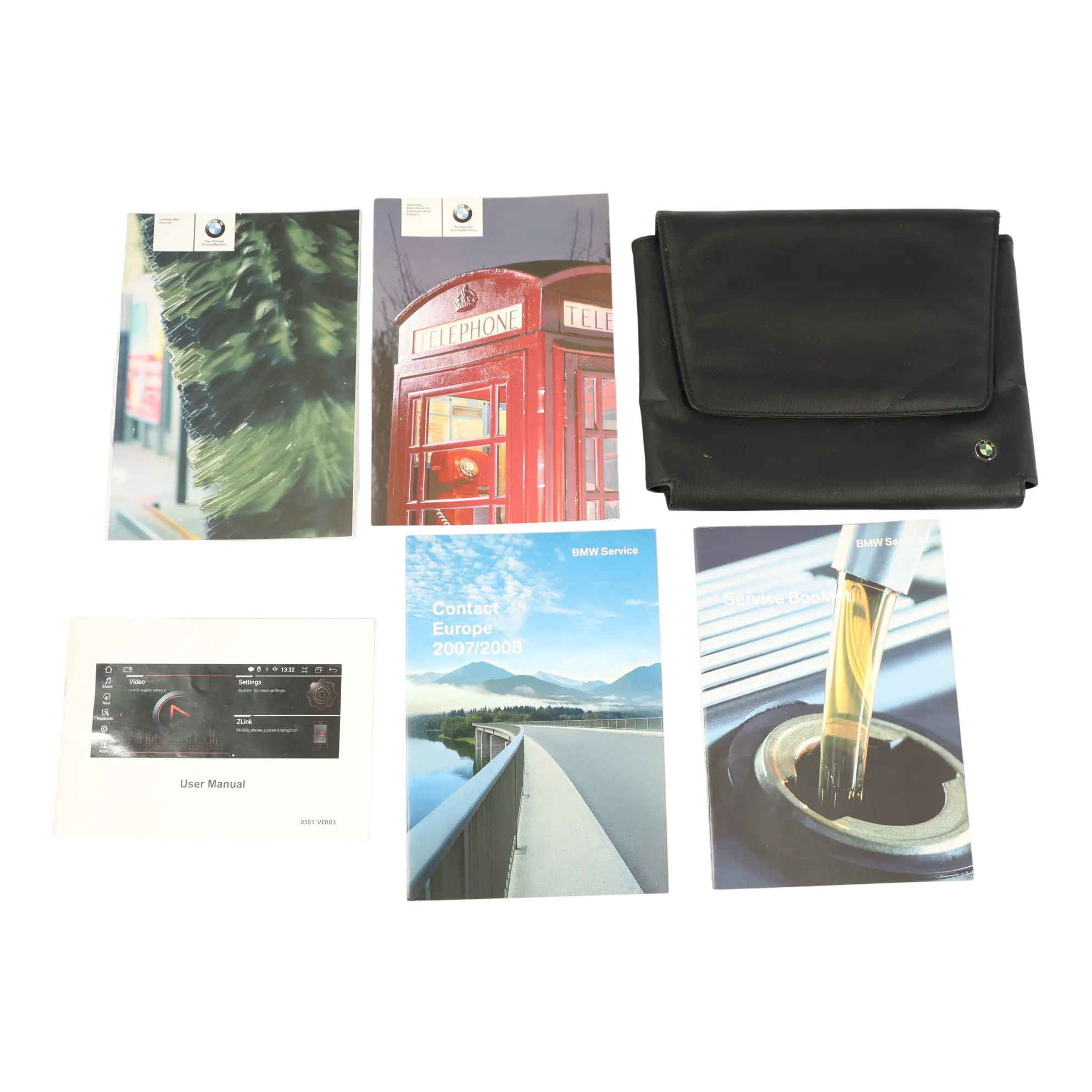 BMW 5 E60 E61 Service Book Booklet Case Pouch Wallet 0012182