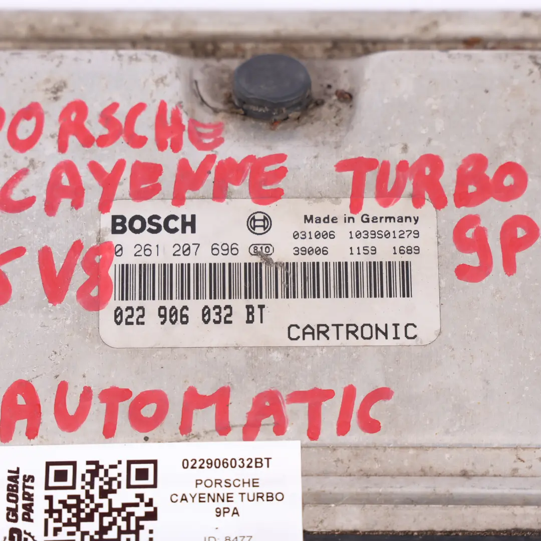 Porsche Cayenne 955 S 4.5 V8 450HP 48.50 Modulo Motore ECU - SKU 022906032BT - Numero di parte 022906032BT
