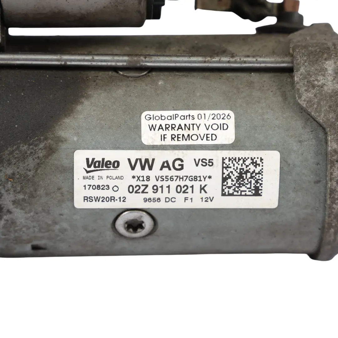 Audi A3 8V Seat Leon 5F Motorino D'Avviamento 1.6 TDI Motore Diesel - SKU 02Z911021K - Numero di parte 02Z911021K